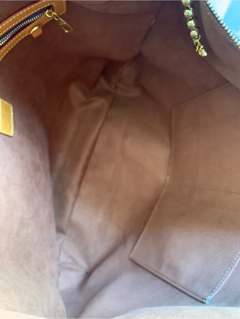 Large Monogram Canvas Brown Shoulder Bag - Picture 6 of 6